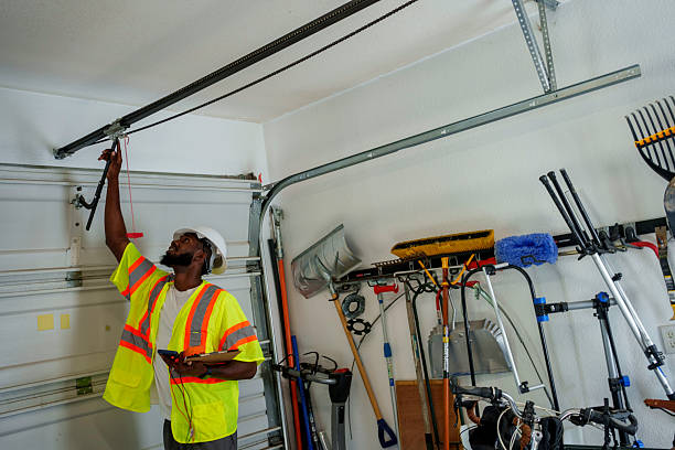 Professional Garage Door Panel Replacement technician working in Lehigh Acres, FL